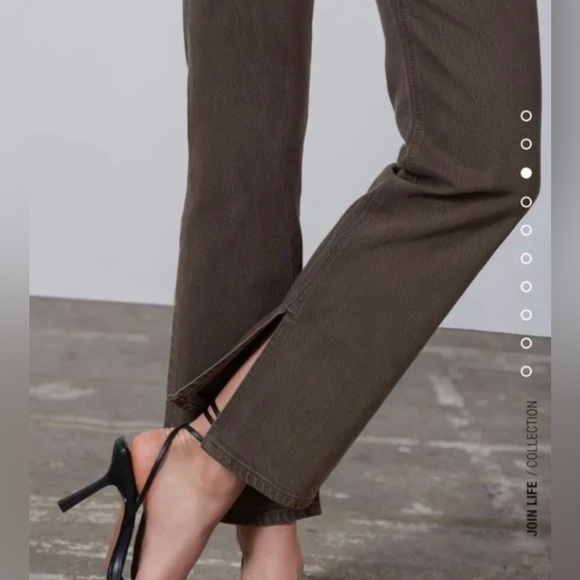 ZARA Split Hem High Waisted Jeans NWT - Picture 4 of 10